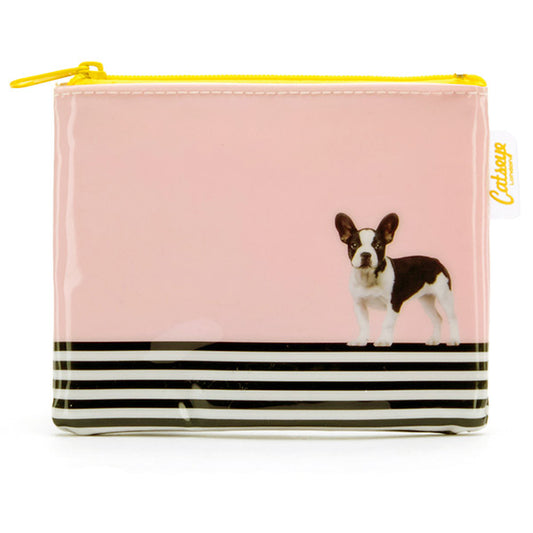Catseye Dog on Stripe Coin Purse