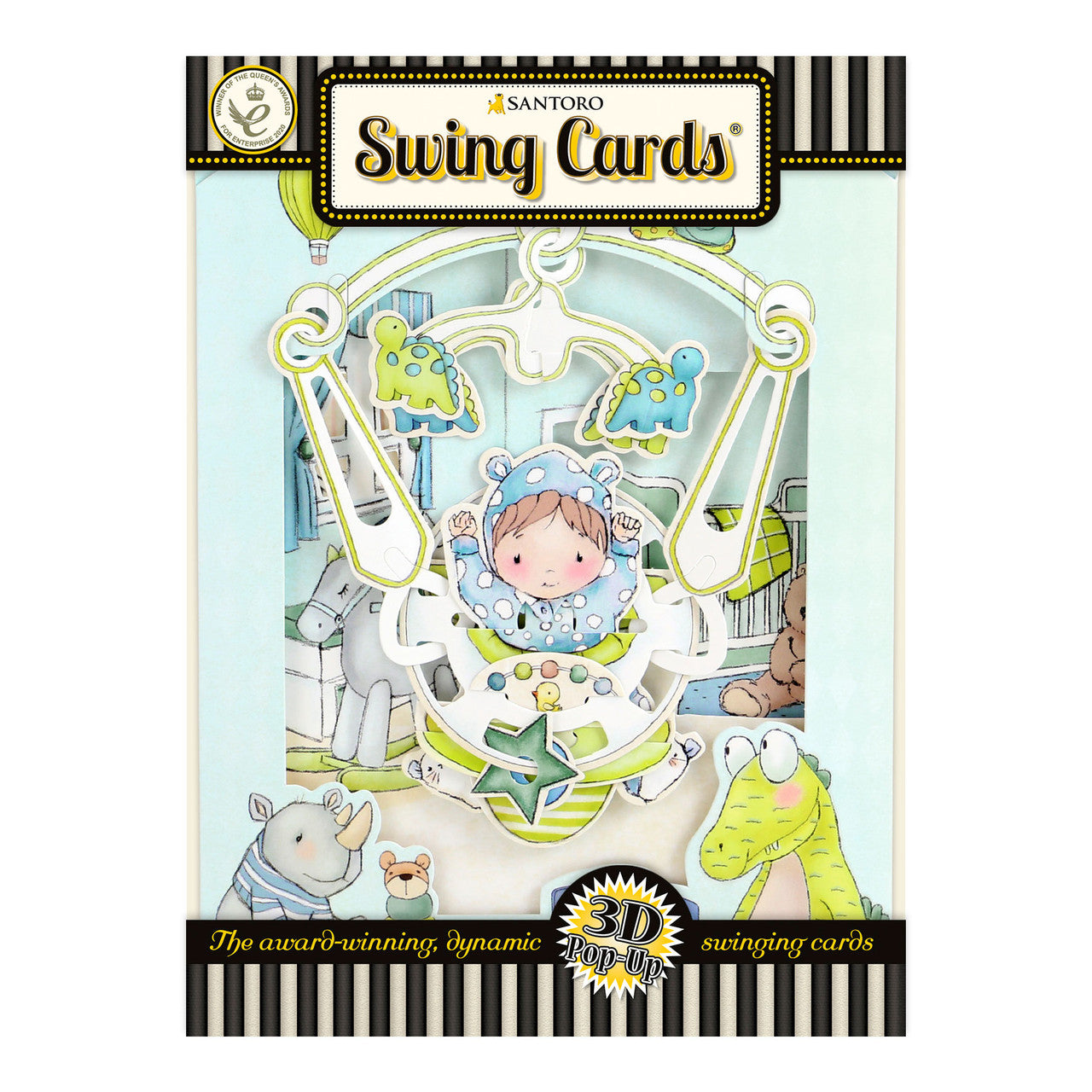 Baby Boy Swing Card by Santoro