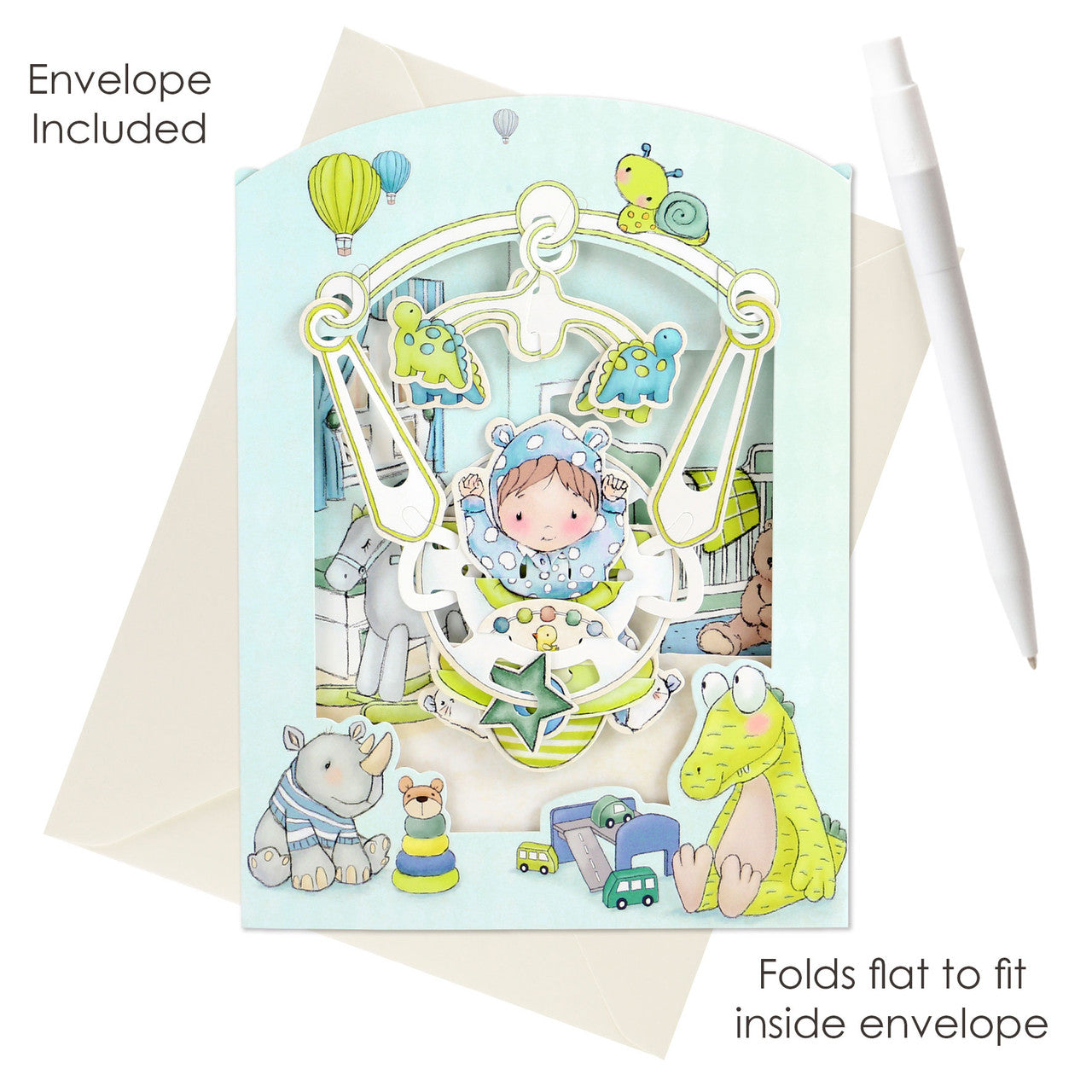 Baby Boy Swing Card by Santoro
