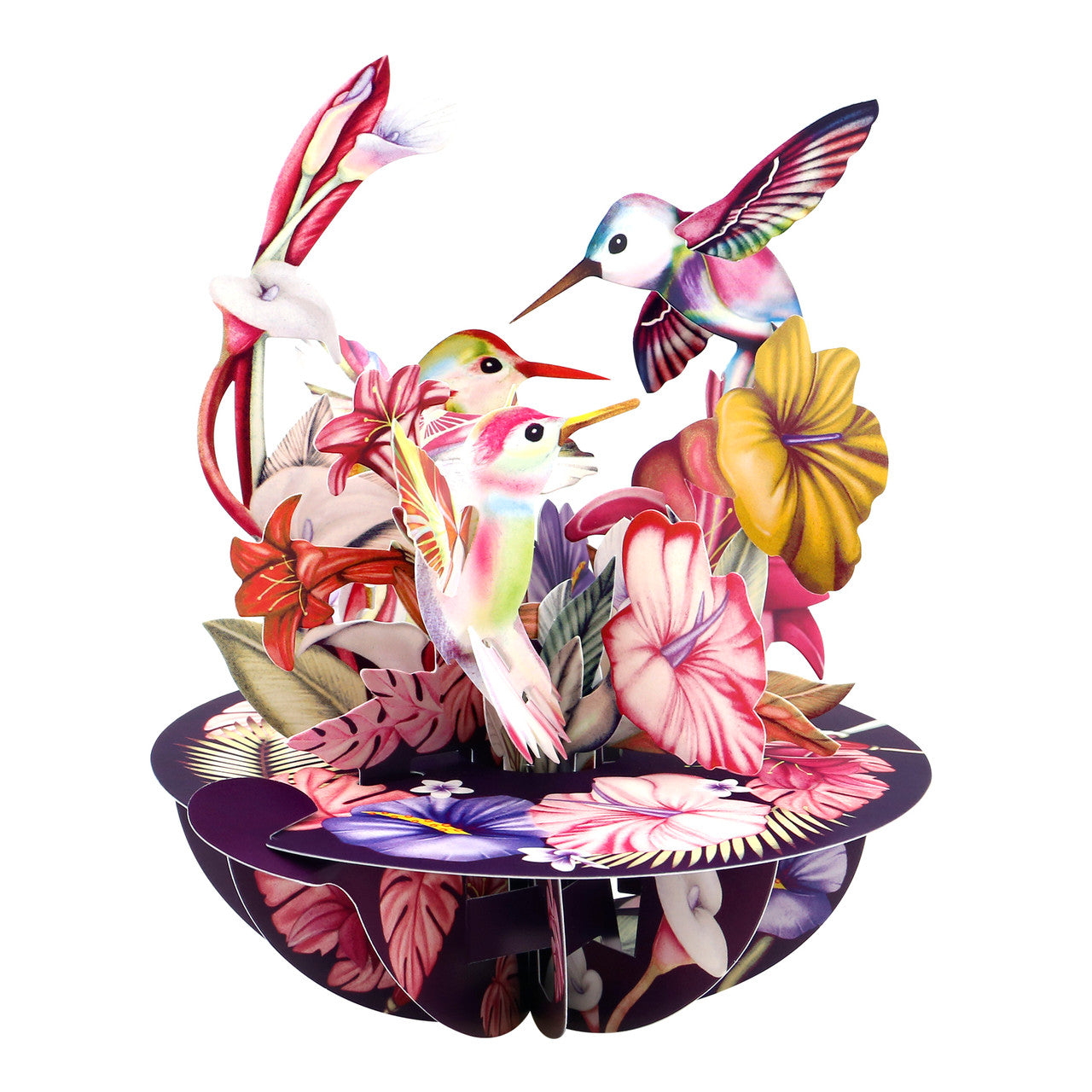 Pirouettes Humming Birds (Blush) Swing Card by Santoro