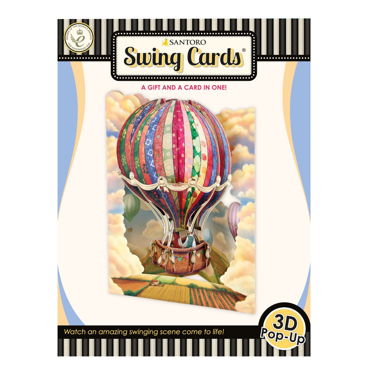 Hot Air Balloon Swing Card by Santoro